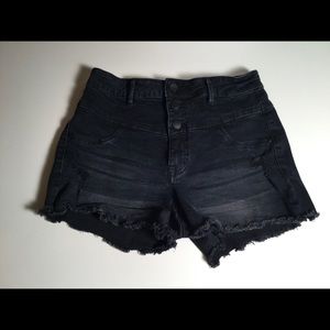 🖤 Charlotte Russe | High Waisted Distressed Denim Cutoff Shorts